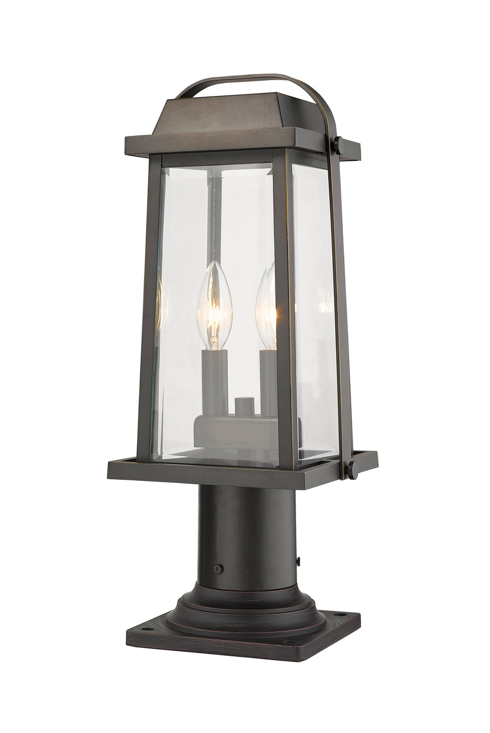 Z-Lite - 574PHMR-533PM-ORB - Two Light Outdoor Pier Mounted Fixture - Millworks - Oil Rubbed Bronze