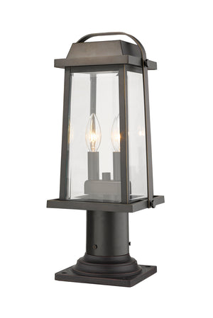 Z-Lite - 574PHMR-533PM-ORB - Two Light Outdoor Pier Mounted Fixture - Millworks - Oil Rubbed Bronze