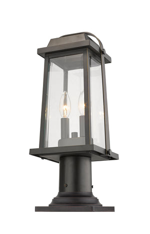 Z-Lite - 574PHMR-533PM-ORB - Two Light Outdoor Pier Mount - Millworks - Oil Rubbed Bronze