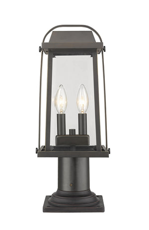 Z-Lite - 574PHMR-533PM-ORB - Two Light Outdoor Pier Mount - Millworks - Oil Rubbed Bronze