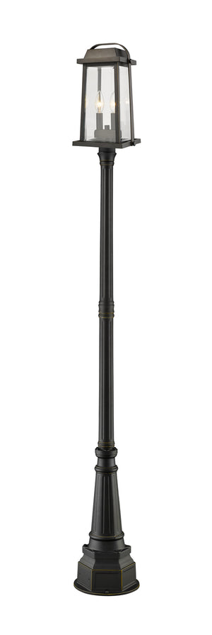 Z-Lite - 574PHMR-564P-ORB - Two Light Outdoor Post Mounted Fixture - Millworks - Oil Rubbed Bronze