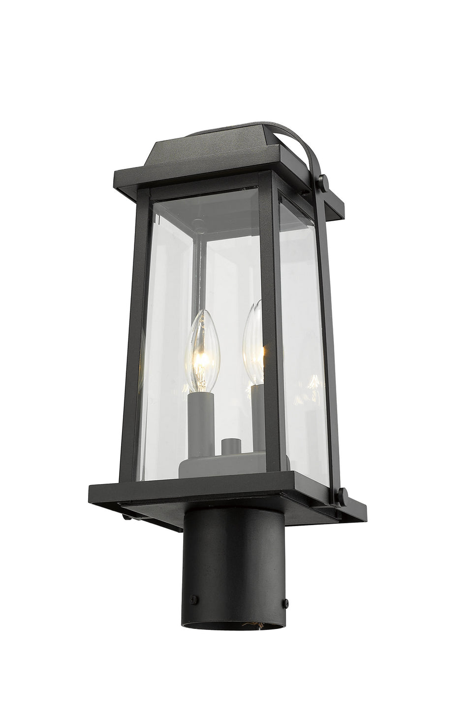 Z-Lite - 574PHMR-BK - Two Light Outdoor Post Mount - Millworks - Black