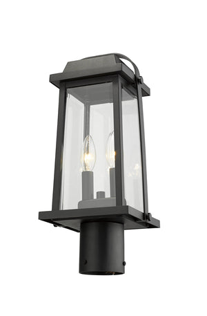 Z-Lite - 574PHMR-BK - Two Light Outdoor Post Mount Fixture - Millworks - Black