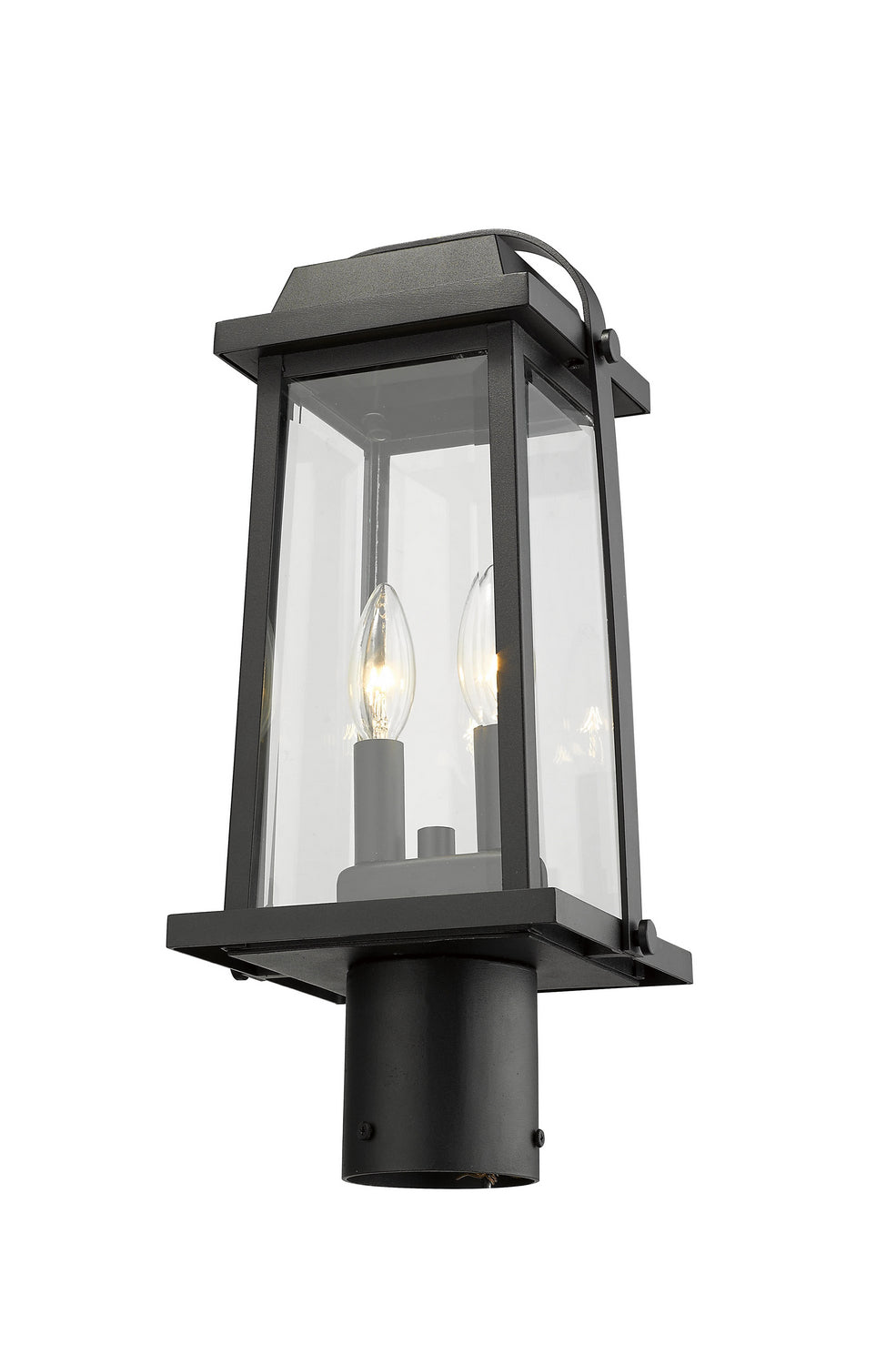 Z-Lite - 574PHMR-BK - Two Light Outdoor Post Mount Fixture - Millworks - Black