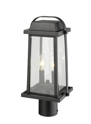 Z-Lite - 574PHMR-BK - Two Light Outdoor Post Mount Fixture - Millworks - Black