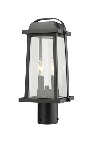 Z-Lite - 574PHMR-BK - Two Light Outdoor Post Mount - Millworks - Black