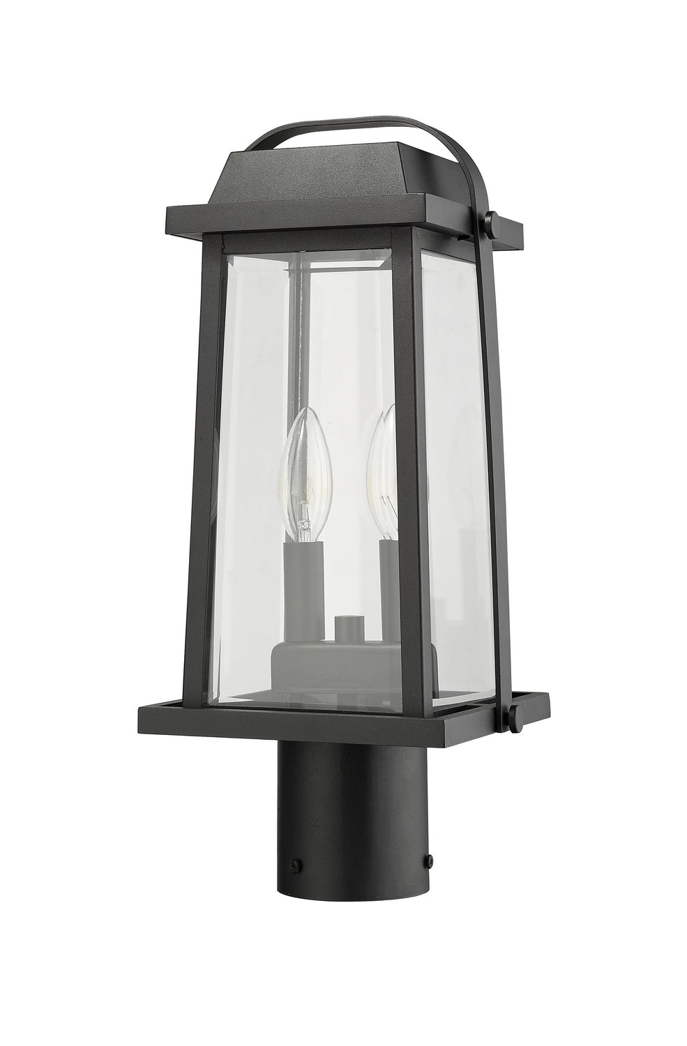 Z-Lite - 574PHMR-BK - Two Light Outdoor Post Mount - Millworks - Black