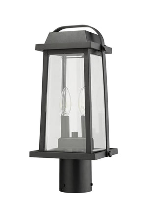 Z-Lite - 574PHMR-BK - Two Light Outdoor Post Mount Fixture - Millworks - Black