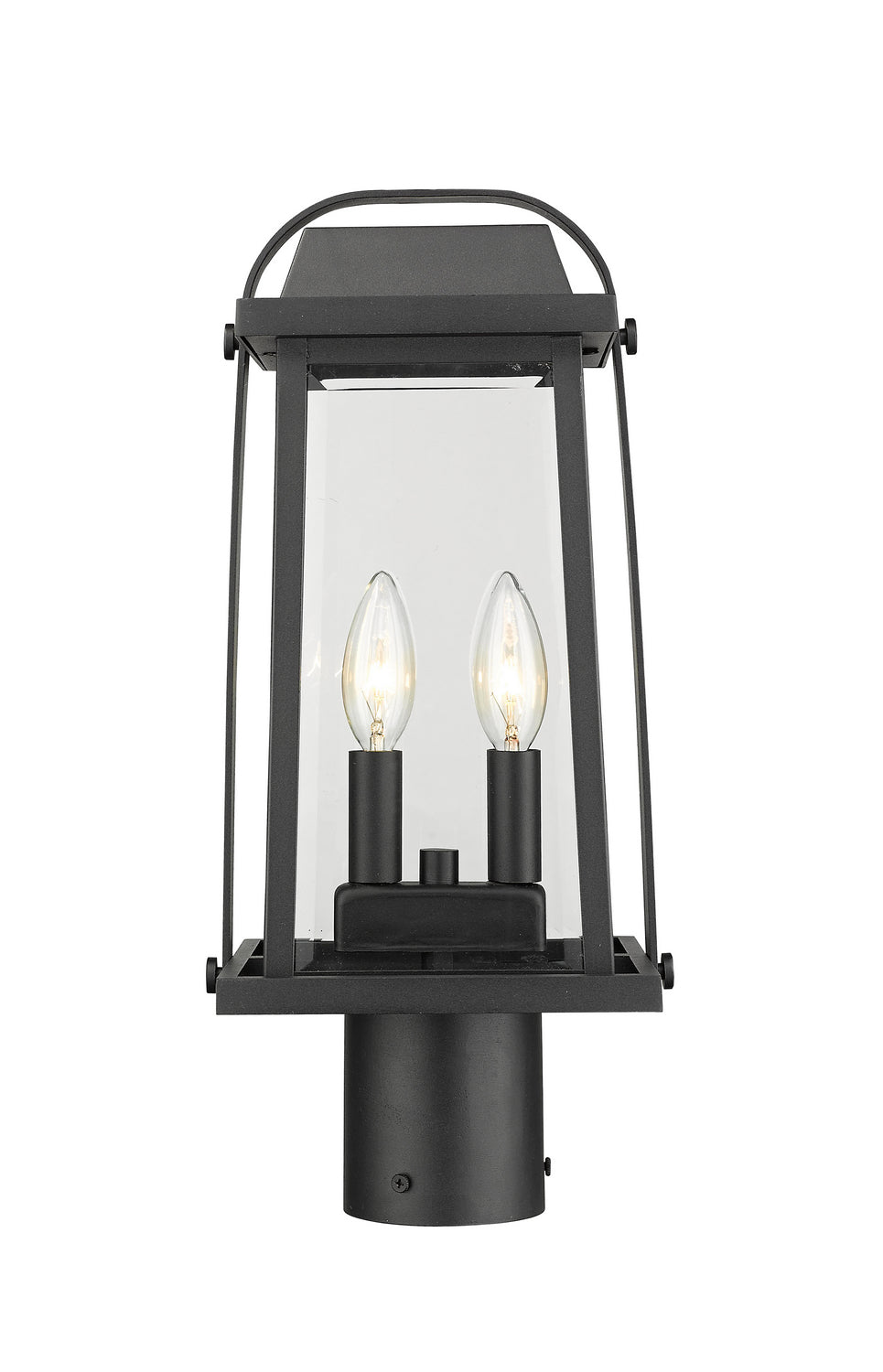 Z-Lite - 574PHMR-BK - Two Light Outdoor Post Mount - Millworks - Black