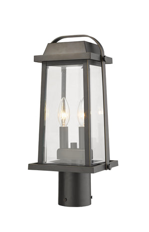 Z-Lite - 574PHMR-ORB - Two Light Outdoor Post Mount Fixture - Millworks - Oil Rubbed Bronze