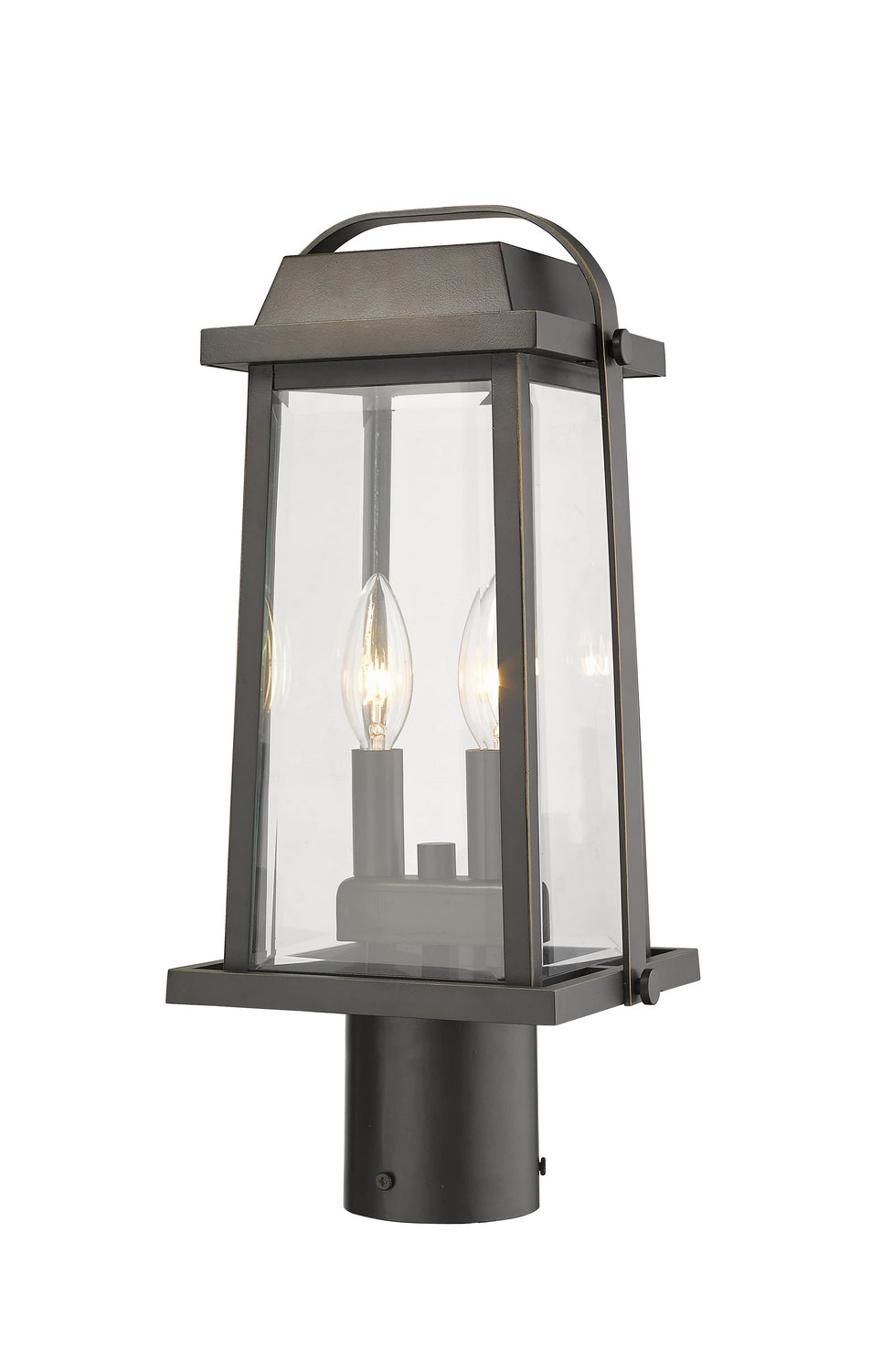 Z-Lite - 574PHMR-ORB - Two Light Outdoor Post Mount Fixture - Millworks - Oil Rubbed Bronze