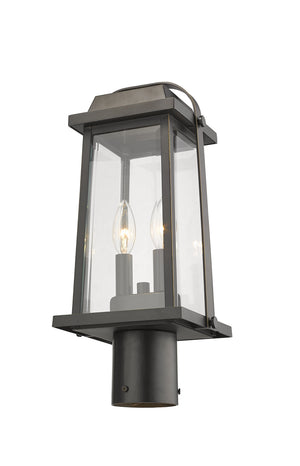 Z-Lite - 574PHMR-ORB - Two Light Outdoor Post Mount Fixture - Millworks - Oil Rubbed Bronze