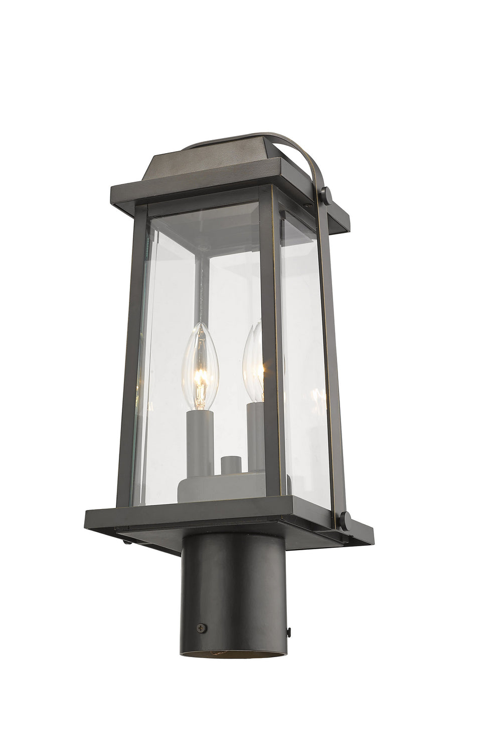 Z-Lite - 574PHMR-ORB - Two Light Outdoor Post Mount Fixture - Millworks - Oil Rubbed Bronze