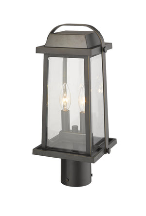 Z-Lite - 574PHMR-ORB - Two Light Outdoor Post Mount Fixture - Millworks - Oil Rubbed Bronze