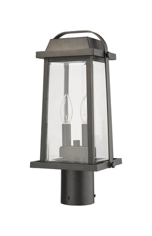 Z-Lite - 574PHMR-ORB - Two Light Outdoor Post Mount Fixture - Millworks - Oil Rubbed Bronze