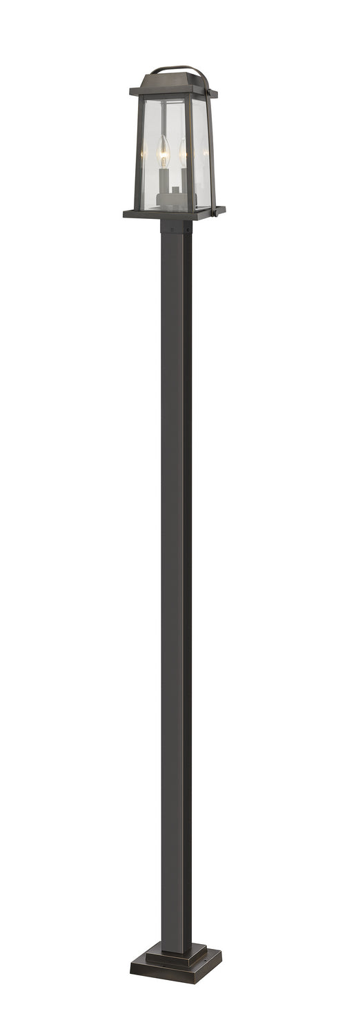 Z-Lite - 574PHMS-536P-ORB - Two Light Outdoor Post Mounted Fixture - Millworks - Oil Rubbed Bronze