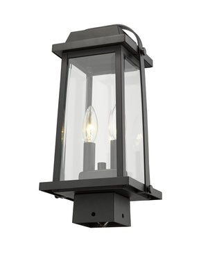 Z-Lite - 574PHMS-BK - Two Light Outdoor Post Mount Fixture - Millworks - Black