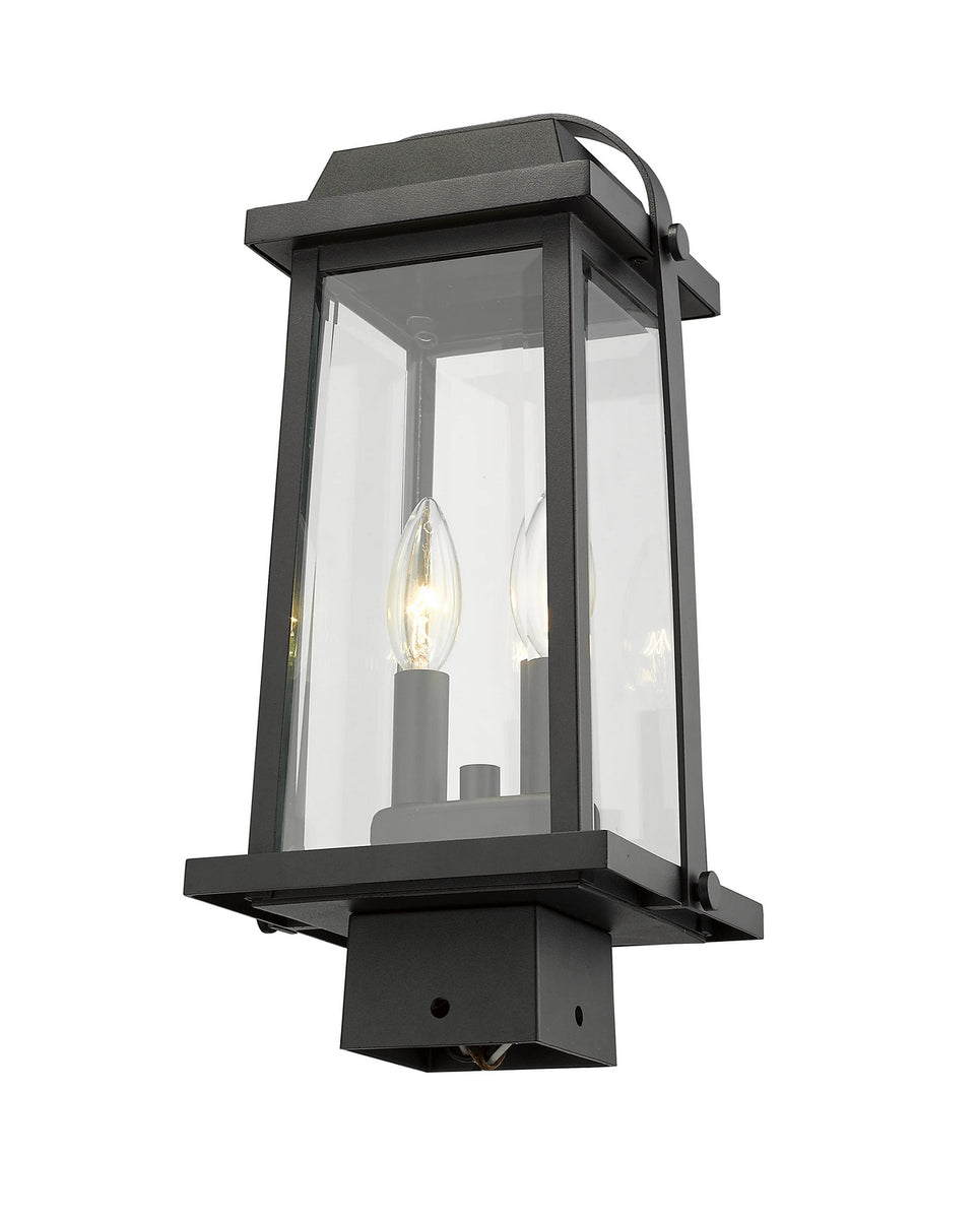 Z-Lite - 574PHMS-BK - Two Light Outdoor Post Mount Fixture - Millworks - Black