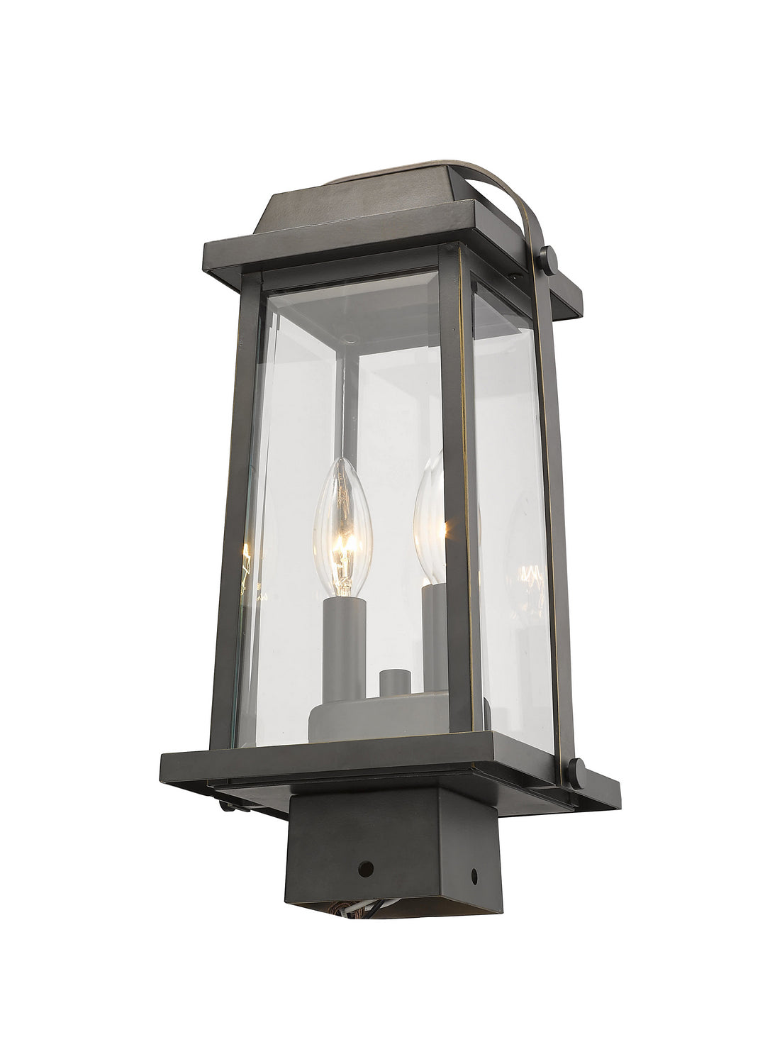 Z-Lite - 574PHMS-ORB - Two Light Outdoor Post Mount Fixture - Millworks - Oil Rubbed Bronze