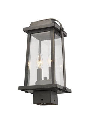 Z-Lite - 574PHMS-ORB - Two Light Outdoor Post Mount Fixture - Millworks - Oil Rubbed Bronze