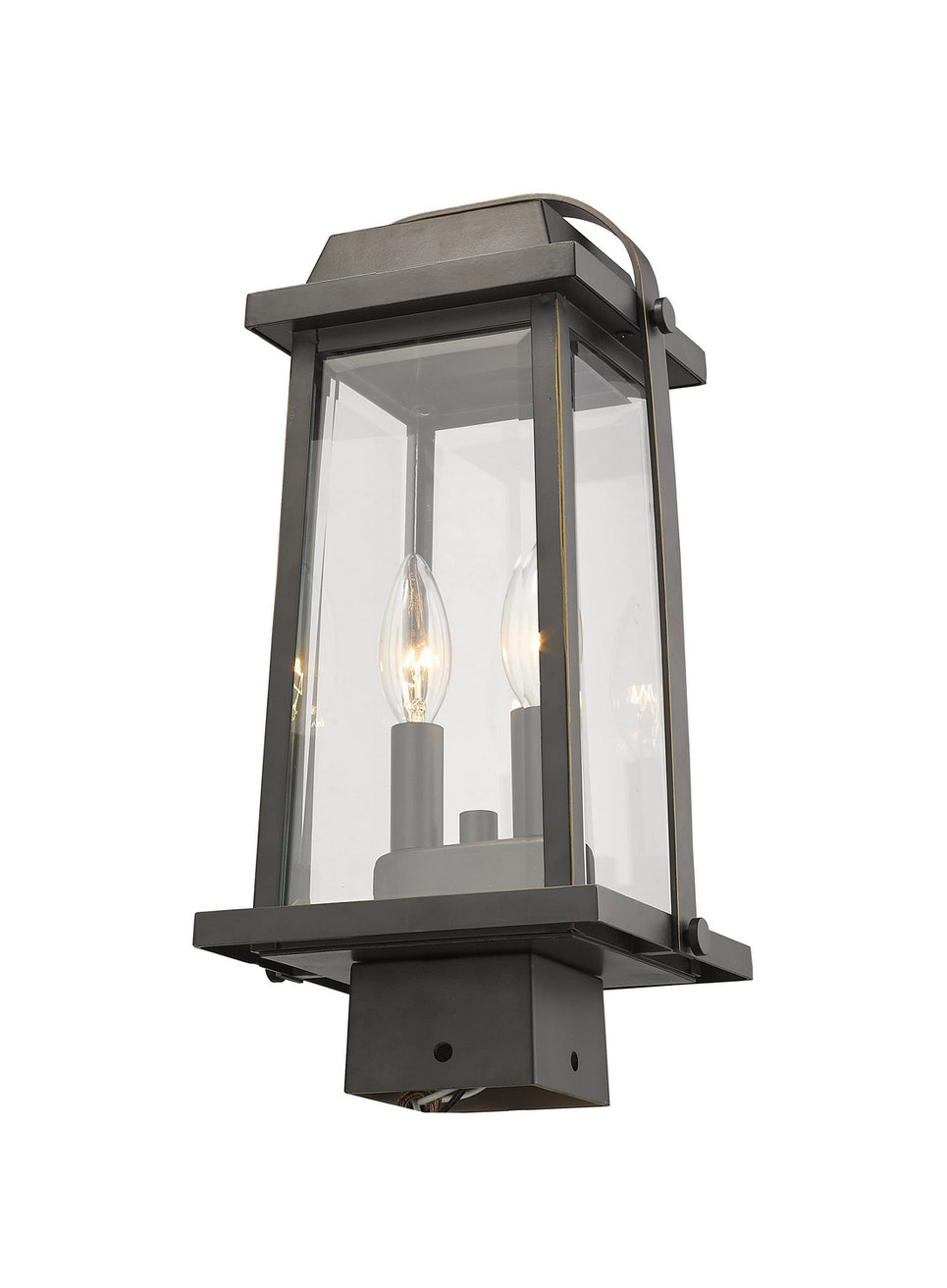 Z-Lite - 574PHMS-ORB - Two Light Outdoor Post Mount Fixture - Millworks - Oil Rubbed Bronze