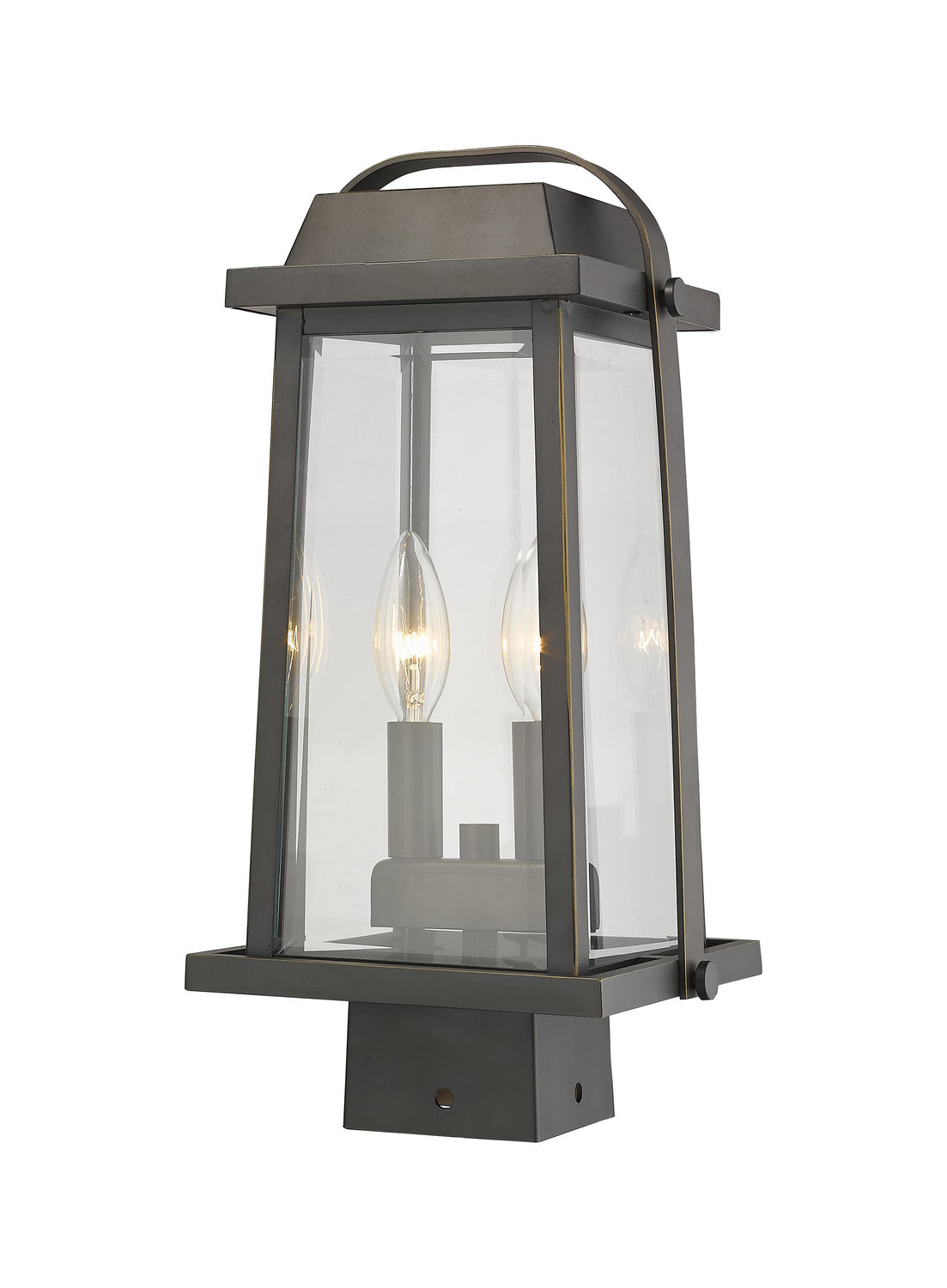 Z-Lite - 574PHMS-ORB - Two Light Outdoor Post Mount Fixture - Millworks - Oil Rubbed Bronze