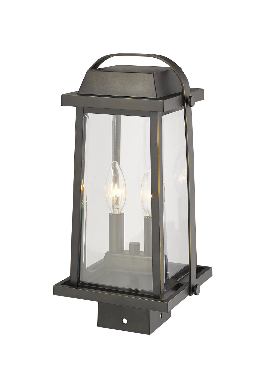Z-Lite - 574PHMS-ORB - Two Light Outdoor Post Mount Fixture - Millworks - Oil Rubbed Bronze