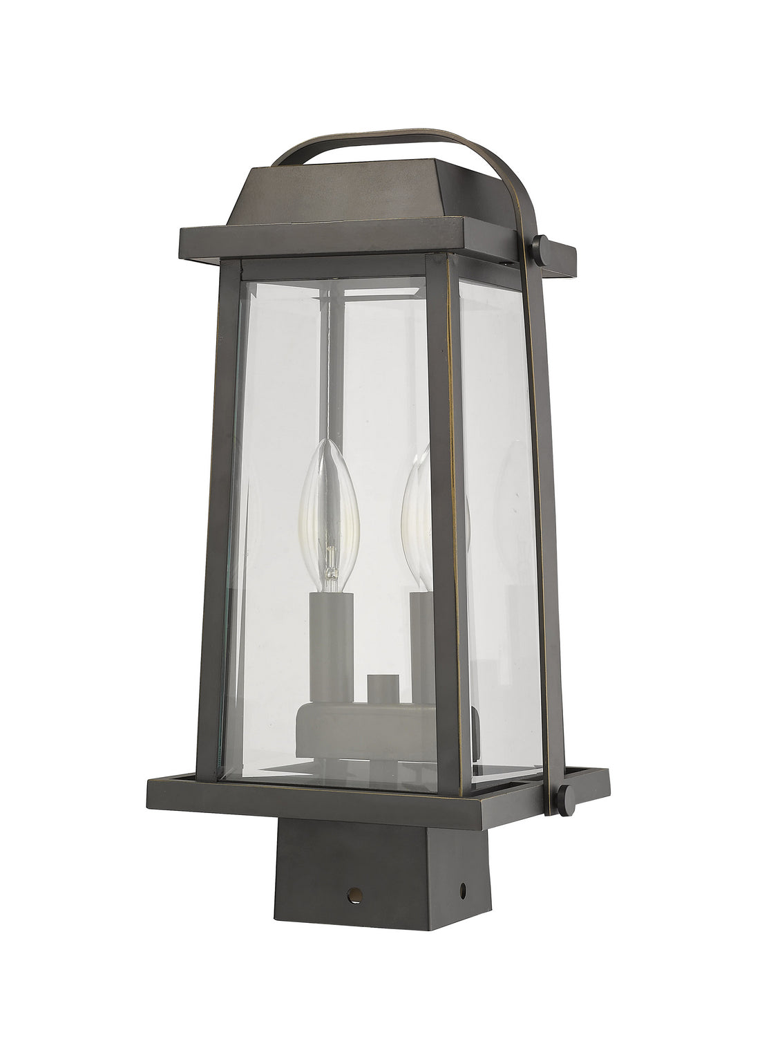 Z-Lite - 574PHMS-ORB - Two Light Outdoor Post Mount Fixture - Millworks - Oil Rubbed Bronze