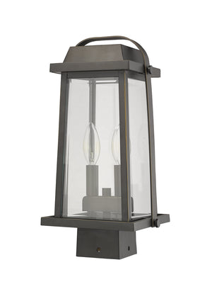 Z-Lite - 574PHMS-ORB - Two Light Outdoor Post Mount Fixture - Millworks - Oil Rubbed Bronze