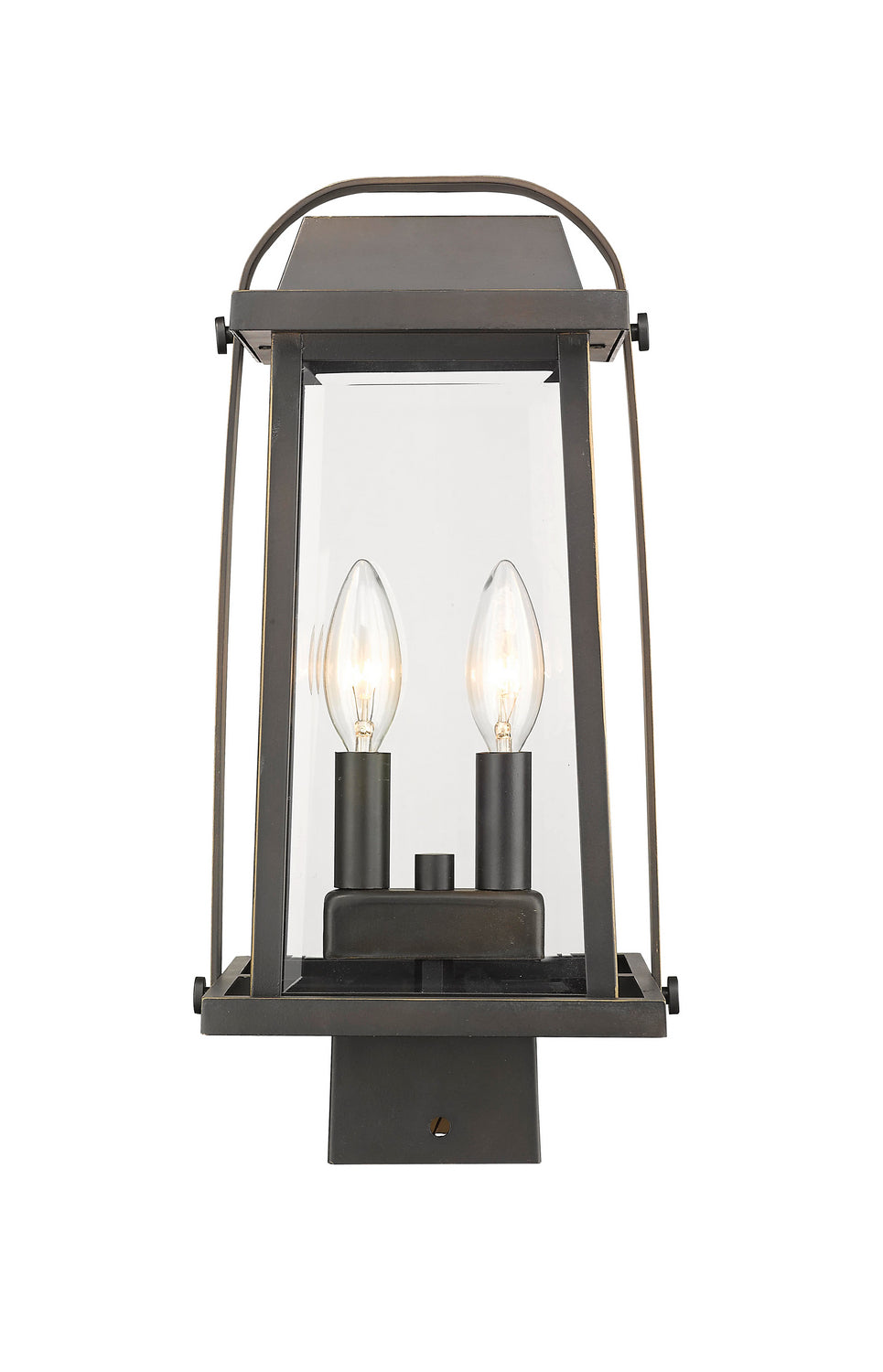 Z-Lite - 574PHMS-ORB - Two Light Outdoor Post Mount Fixture - Millworks - Oil Rubbed Bronze