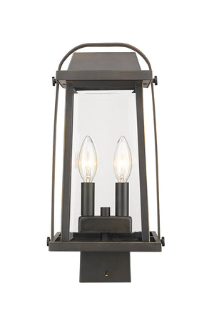 Z-Lite - 574PHMS-ORB - Two Light Outdoor Post Mount Fixture - Millworks - Oil Rubbed Bronze