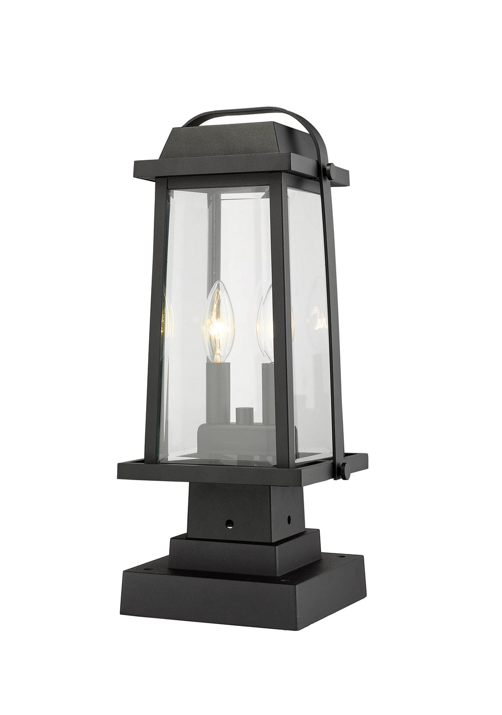 Z-Lite - 574PHMS-SQPM-BK - Two Light Outdoor Pier Mounted Fixture - Millworks - Black