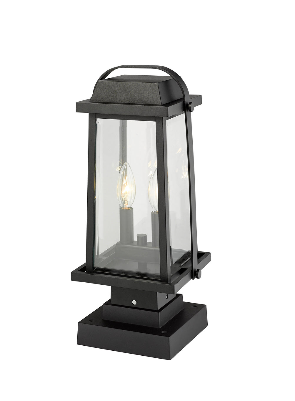 Z-Lite - 574PHMS-SQPM-BK - Two Light Outdoor Pier Mounted Fixture - Millworks - Black