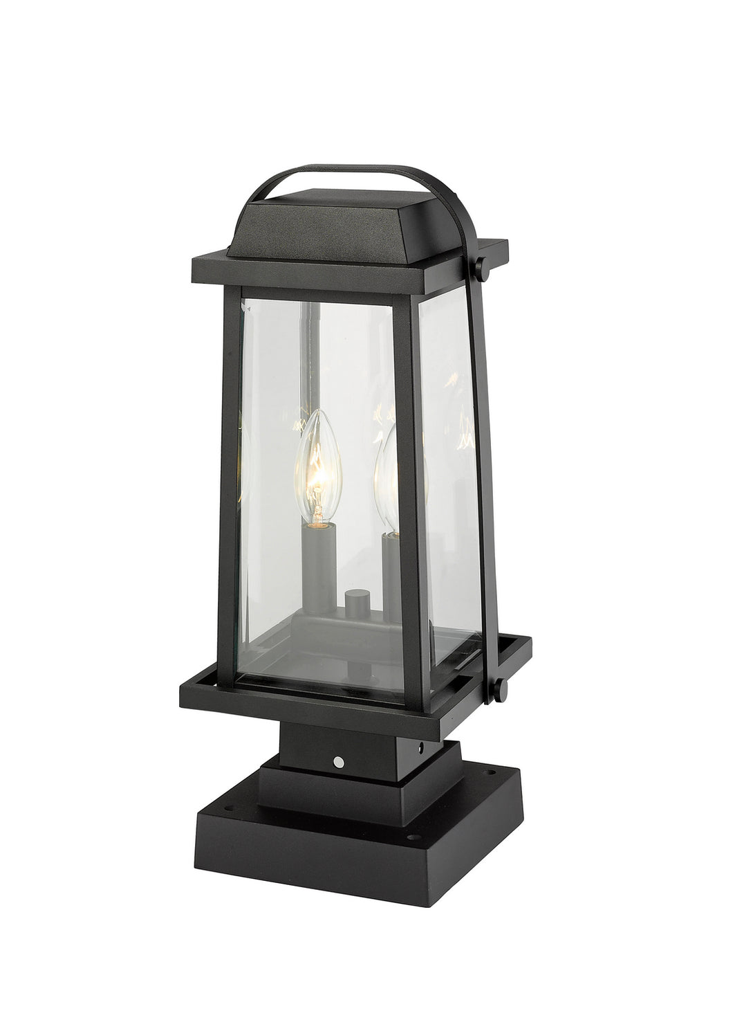 Z-Lite - 574PHMS-SQPM-BK - Two Light Outdoor Pier Mounted Fixture - Millworks - Black