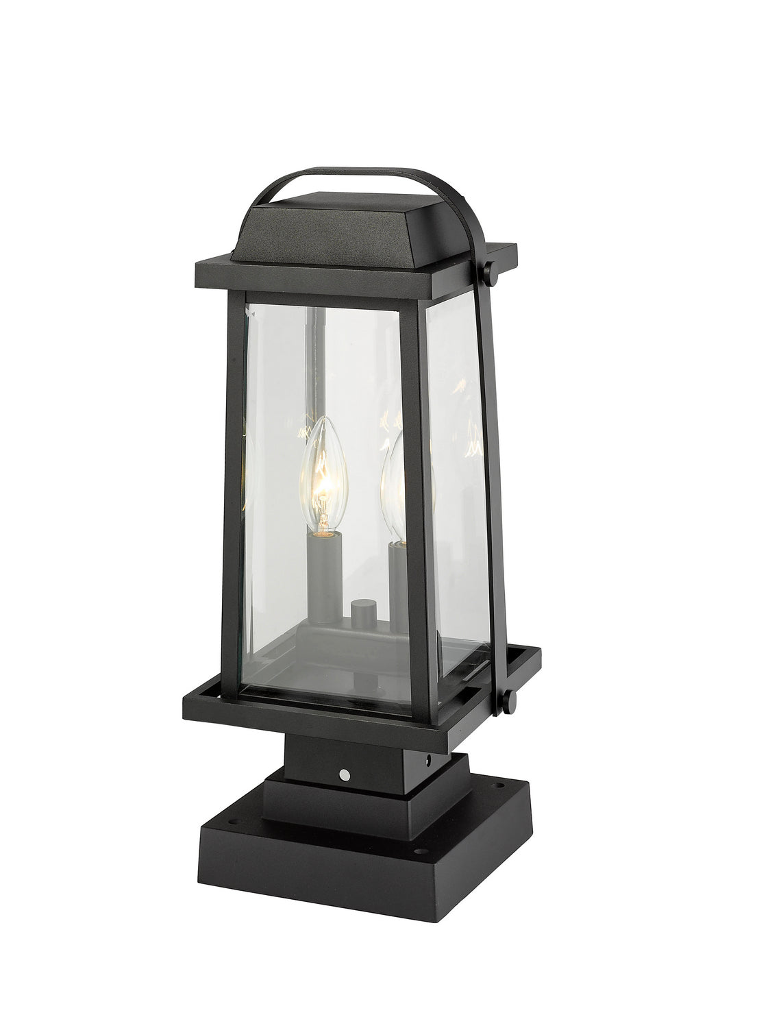 Z-Lite - 574PHMS-SQPM-BK - Two Light Outdoor Pier Mounted Fixture - Millworks - Black