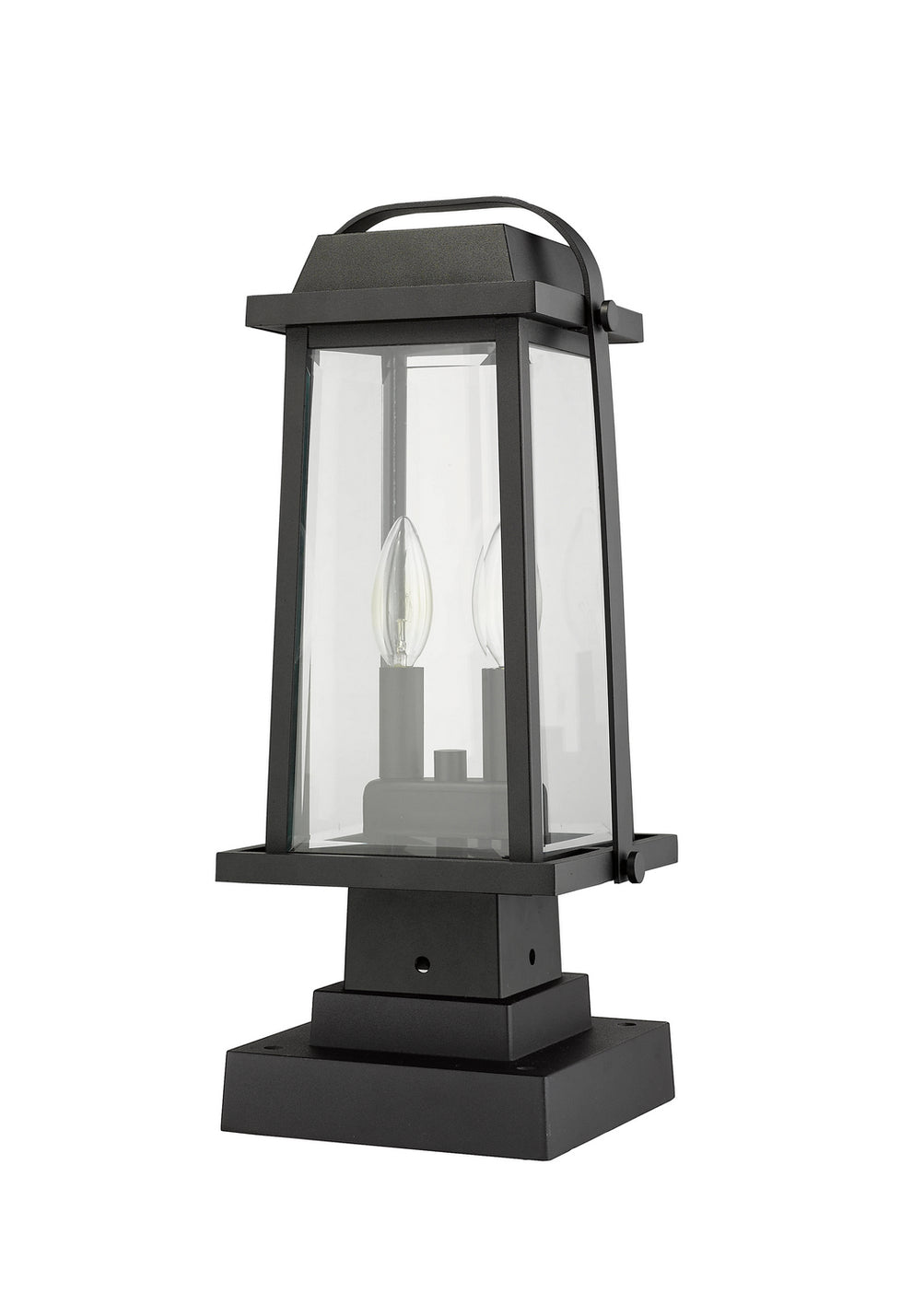 Z-Lite - 574PHMS-SQPM-BK - Two Light Outdoor Pier Mounted Fixture - Millworks - Black