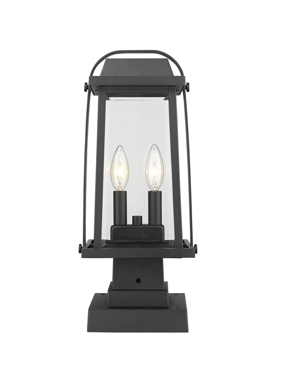 Z-Lite - 574PHMS-SQPM-BK - Two Light Outdoor Pier Mounted Fixture - Millworks - Black