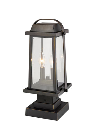 Z-Lite - 574PHMS-SQPM-ORB - Two Light Outdoor Pier Mount - Millworks - Oil Rubbed Bronze