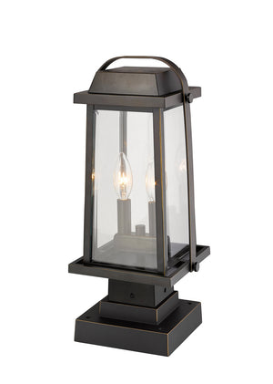 Z-Lite - 574PHMS-SQPM-ORB - Two Light Outdoor Pier Mounted Fixture - Millworks - Oil Rubbed Bronze