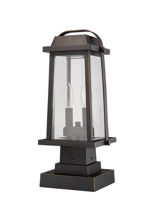 Z-Lite - 574PHMS-SQPM-ORB - Two Light Outdoor Pier Mounted Fixture - Millworks - Oil Rubbed Bronze