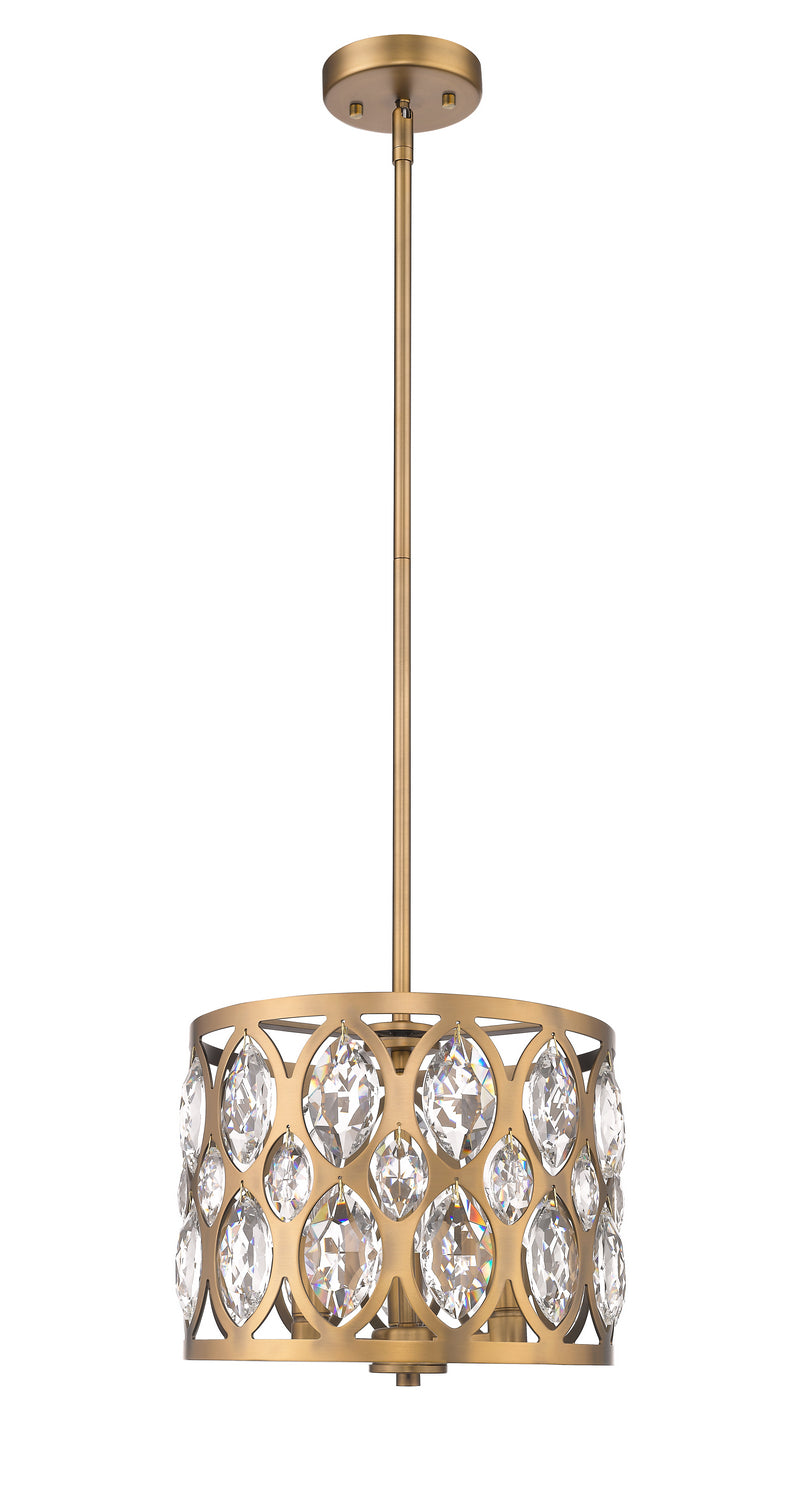 Z-Lite - 6010-12HB - Three Light Chandelier - Dealey - Heirloom Brass