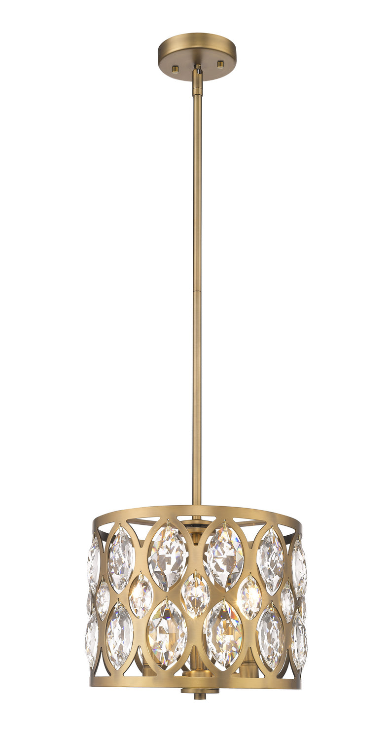 Z-Lite - 6010-12HB - Three Light Chandelier - Dealey - Heirloom Brass