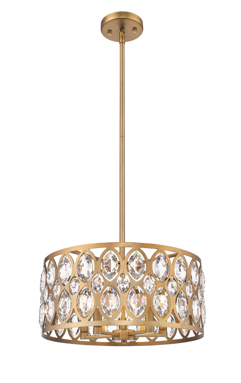 Z-Lite - 6010-20HB - Five Light Chandelier - Dealey - Heirloom Brass