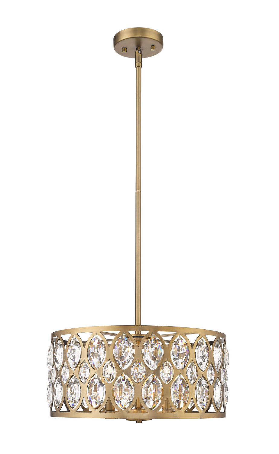 Z-Lite - 6010-20HB - Five Light Chandelier - Dealey - Heirloom Brass