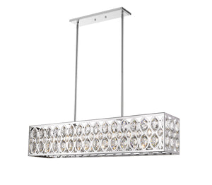 Z-Lite - 6010-42CH - Seven Light Linear Chandelier - Dealey - Chrome