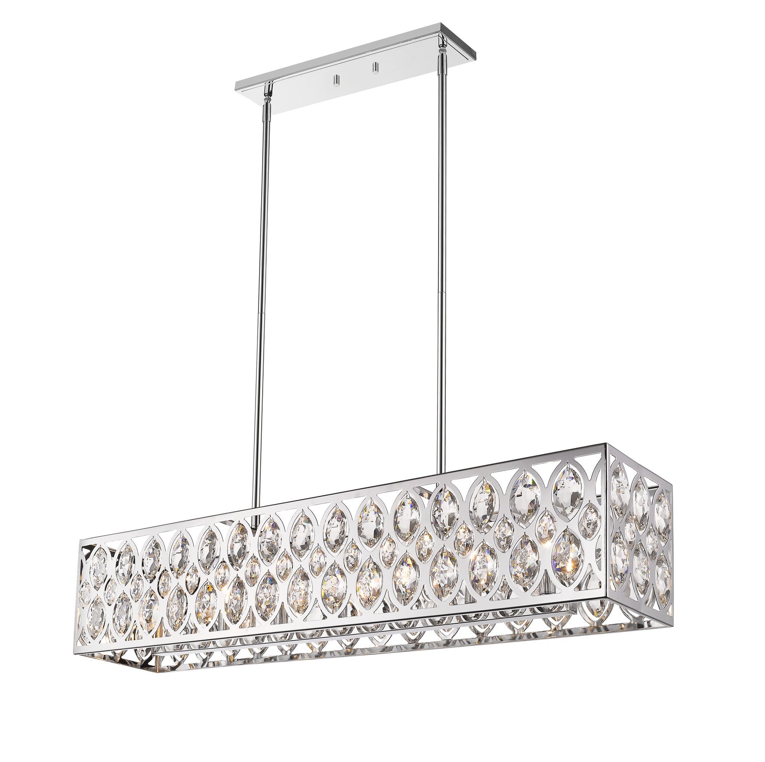 Z-Lite - 6010-42CH - Seven Light Linear Chandelier - Dealey - Chrome