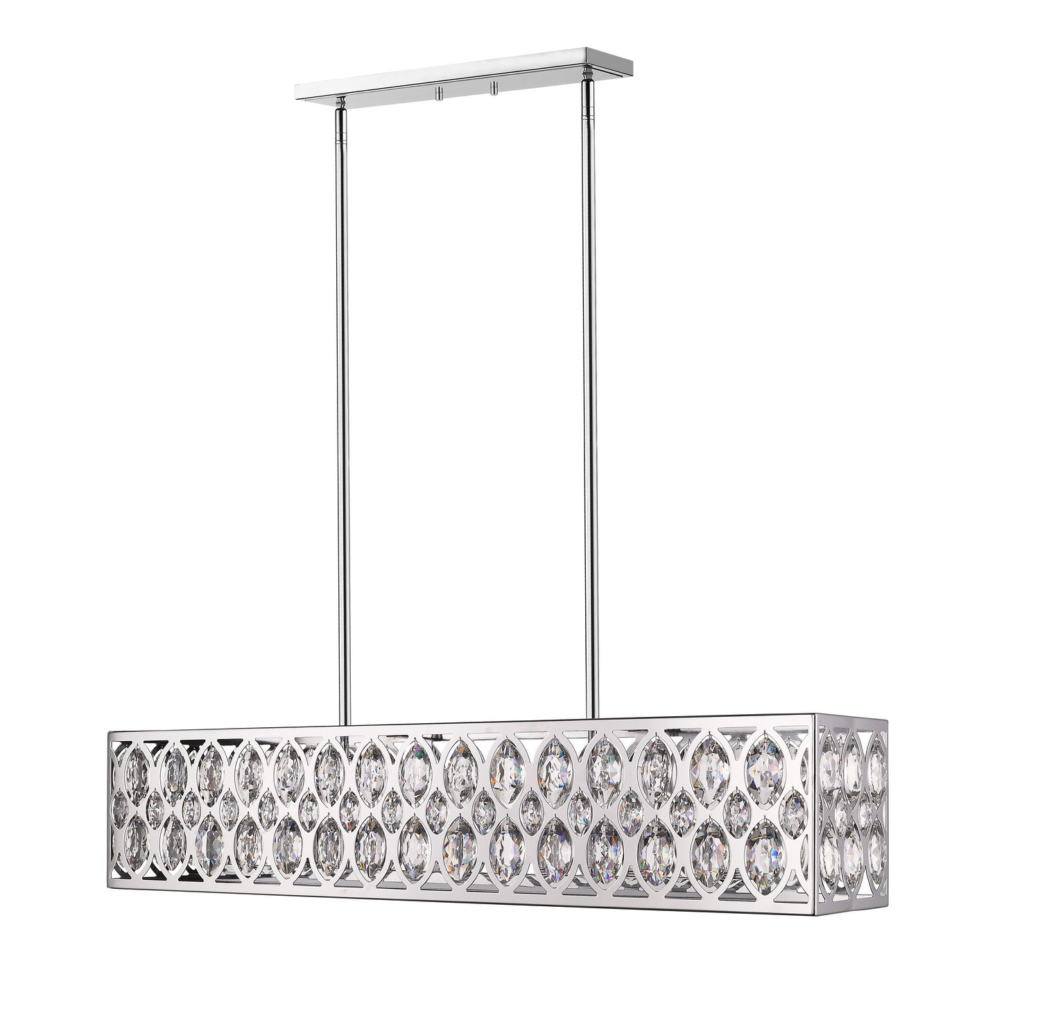 Z-Lite - 6010-42CH - Seven Light Linear Chandelier - Dealey - Chrome