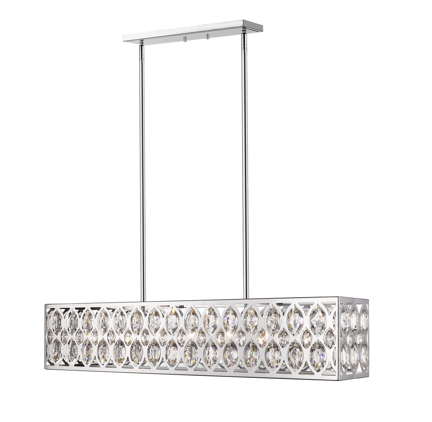 Z-Lite - 6010-42CH - Seven Light Linear Chandelier - Dealey - Chrome