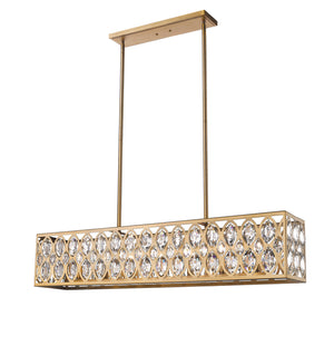 Z-Lite - 6010-42HB - Seven Light Linear Chandelier - Dealey - Heirloom Brass