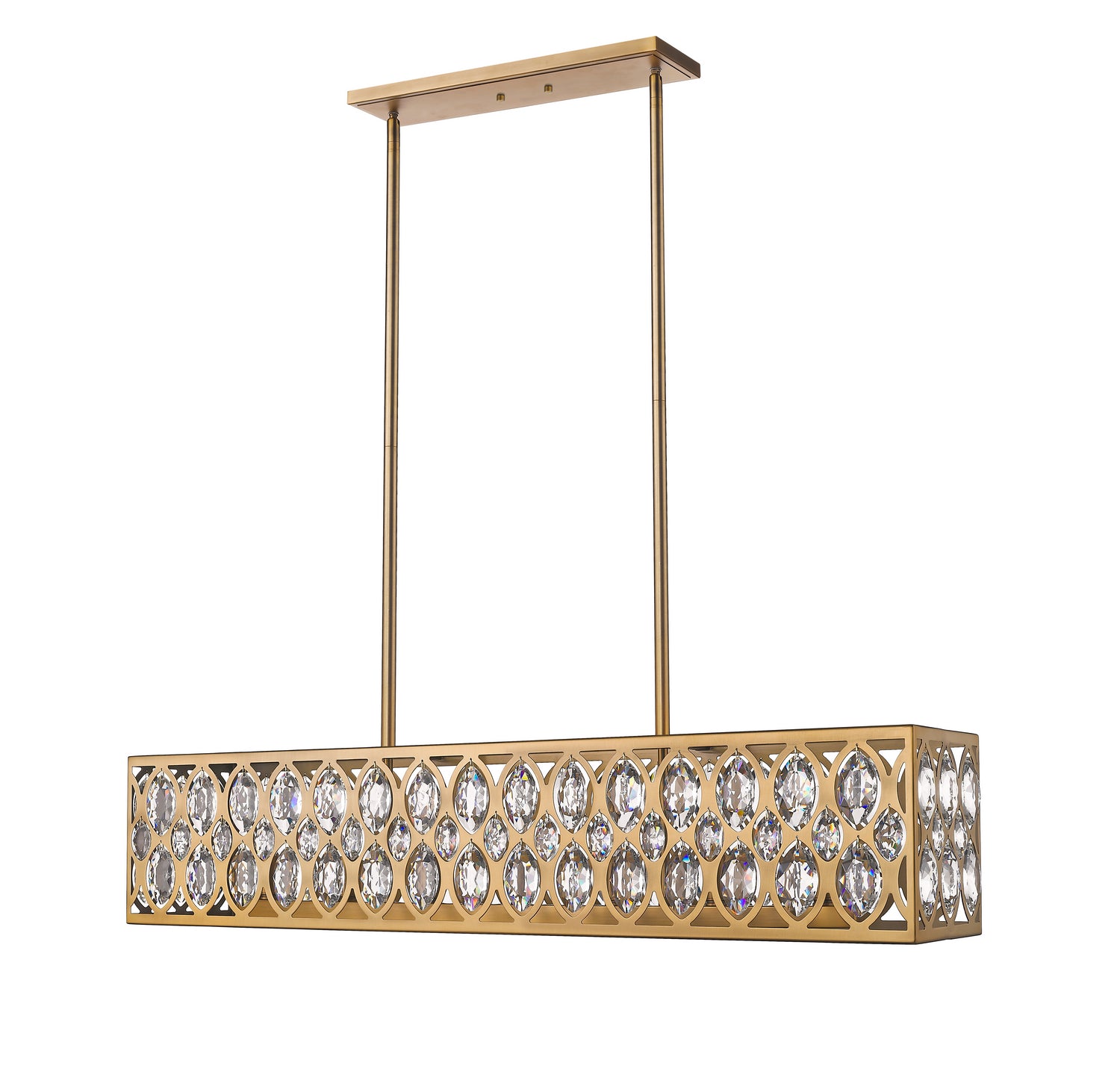 Z-Lite - 6010-42HB - Seven Light Linear Chandelier - Dealey - Heirloom Brass